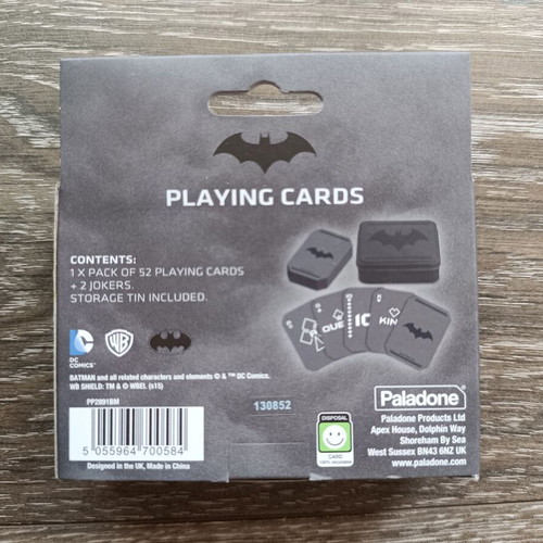 Batman Black Edition Official Playing Cards with metal case new