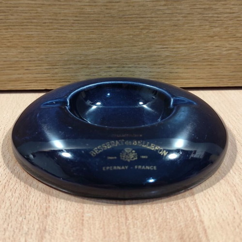 Besserat de Bellefon Champagne ceramic ashtray used, vintage advertising