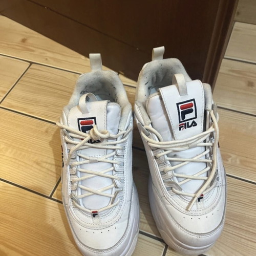 Fila Chunky Sneakers Size 40 Used, White Athletic Shoes