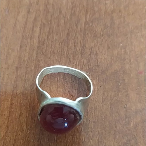 Silver ring with agate stone like new