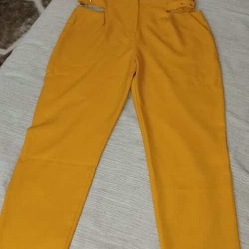 Women's pants new, yellow, size XL