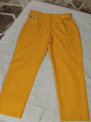 Women's pants new, yellow, size XL