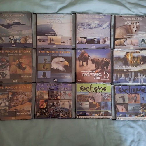 12 Vcd documentaries like new with Greek subtitles