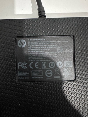 Hp external DVD-RW double layer used