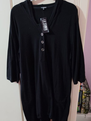 Black La Stampa dress tunic new, size L