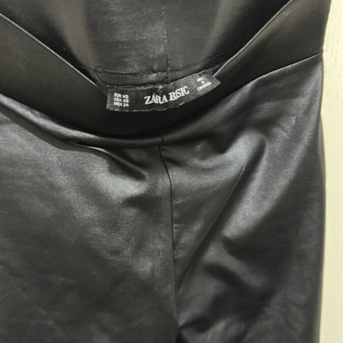 Zara leather leggings used black XS without wear