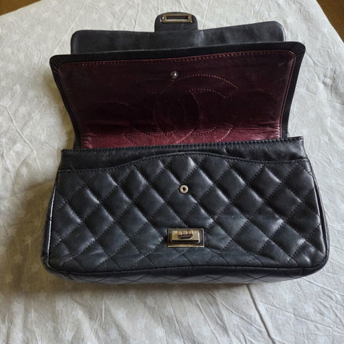 Chanel Reissue i flap μαύρη τσάντα ώμου μεταχειρισμένη