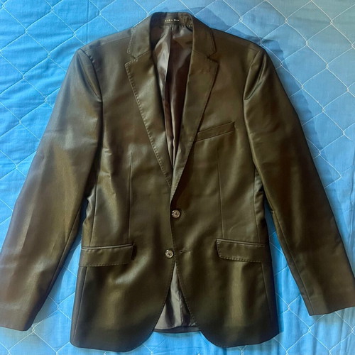 Zara Man men's jacket black new, cotton satin