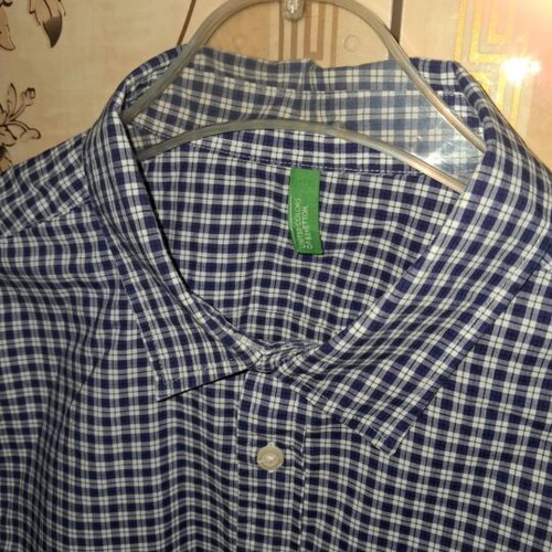 Benetton checked shirt like new