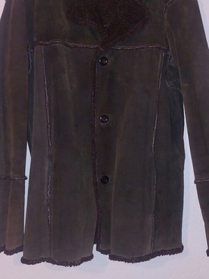 Brown vintage leather jacket like new, one size fits up to XL