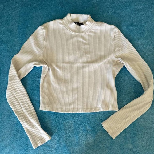 White ribbed blouse Sinsay size L like new