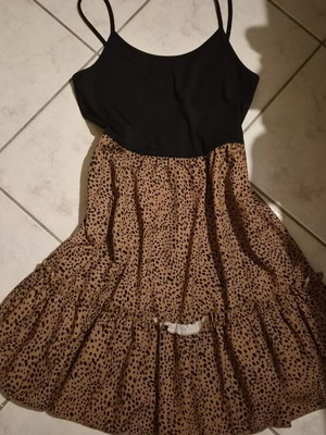 Shein summer dress leopard print like new, size M