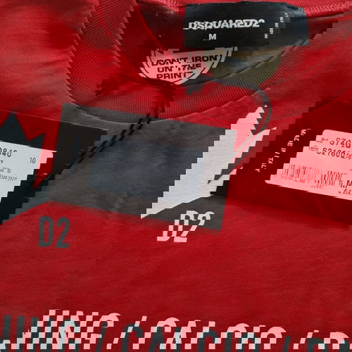 Dsquared2 μπλούζα M ανδρικό μπλουζάκι κόκκινο