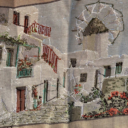 Embroidered cross-stitch painting like new