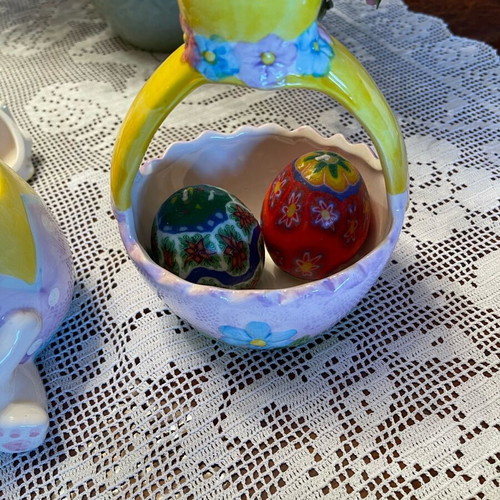 Easter decorative ceramic set like new, 3 pieces