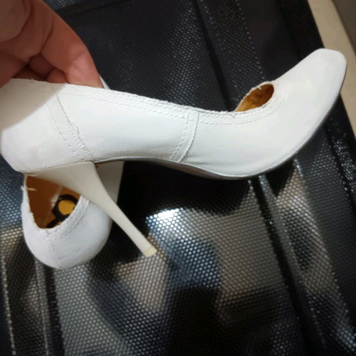 Replay white denim pumps like new, size 38