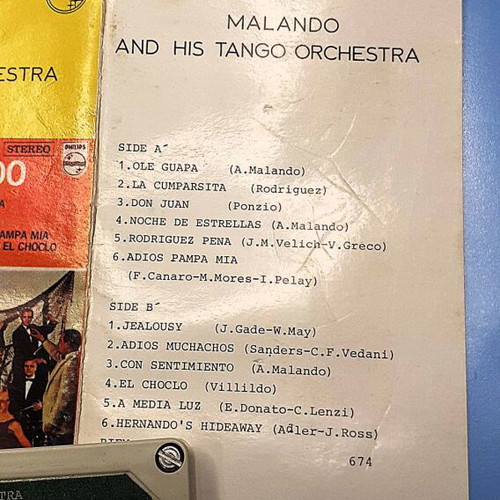 Malando And His Tango Orchestra 25 Years Malando cassette used