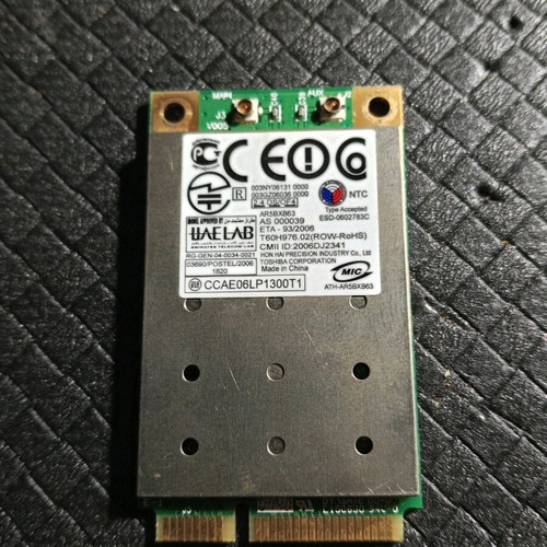 Atheros AR5BXB63 mini-PCIe wireless network card used