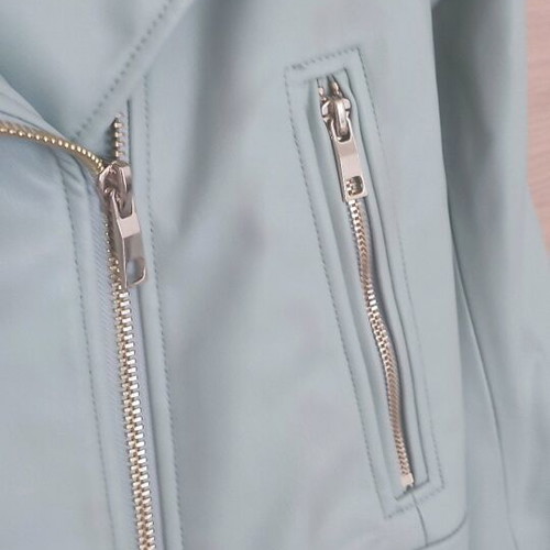 Zara leatherette jacket new with gold details, size L