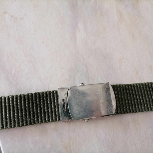 Military web belt used with metal buckle