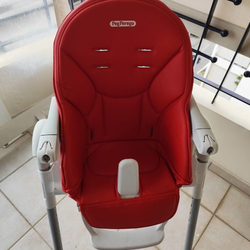 Pep Perego high chair used, red, foldable for infants and toddlers