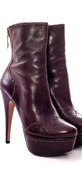 Prada leather booties