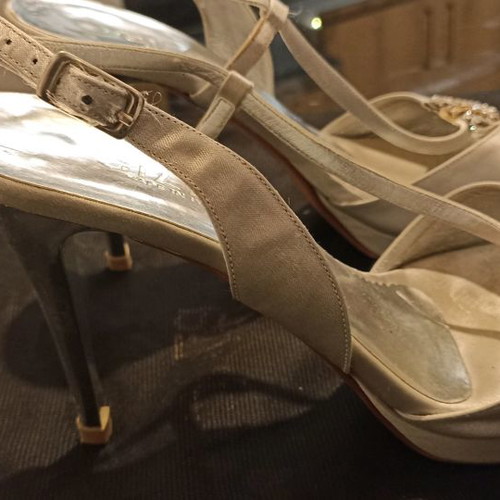 Gilda silver shiny sandal used size 39