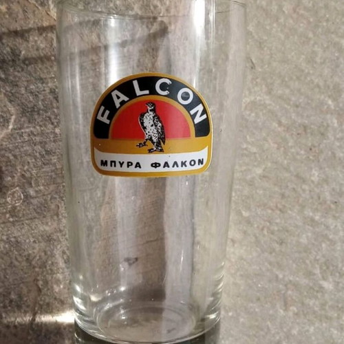 Falcon beer glass like new, vintage promotional