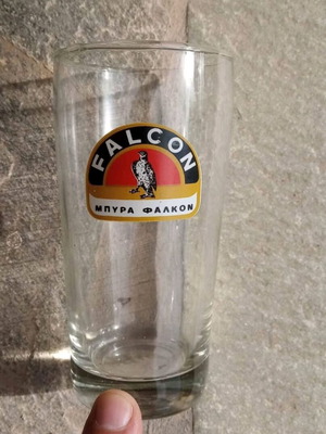 Falcon beer glass like new, vintage promotional