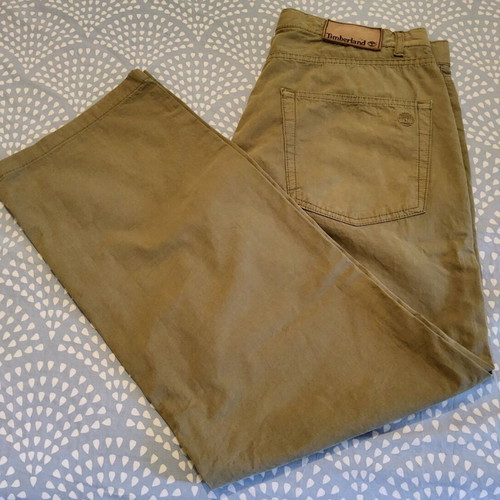 Timberland men's pants used, size 33/34, khaki, 100% cotton