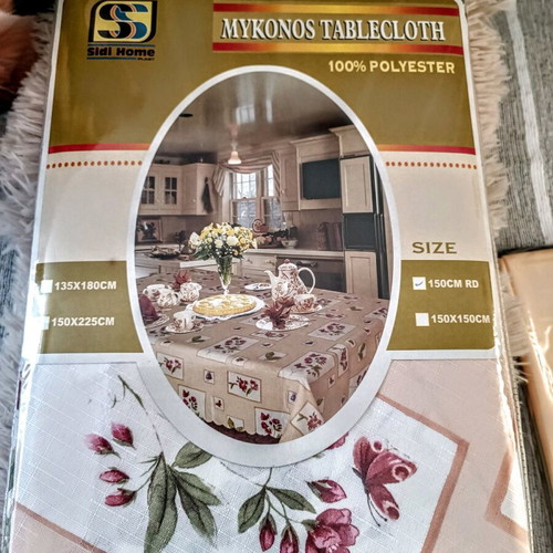 Tablecloths new, set of two, 135x180cm, 100% polyester, summer colors