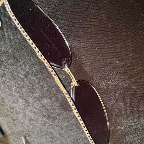 Christian Dior women sunglasses new, silver metal frame, black lens