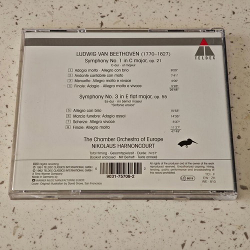 Beethoven Symphony No.1 and No.3 CD