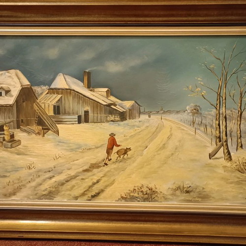 Vintage painting used with golden frame