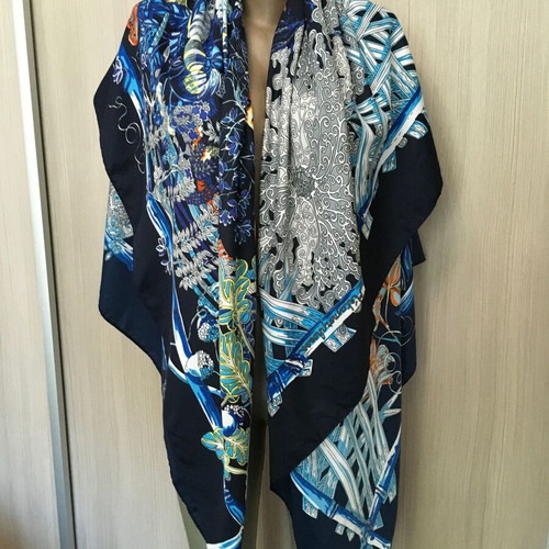 Scarf Stole Mythes et Metamorphoses Annie Faivre Silk 140x140
