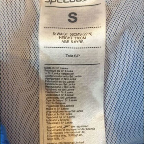 Speedo boys' swimsuit size 5-6, 116cm, like new, blue