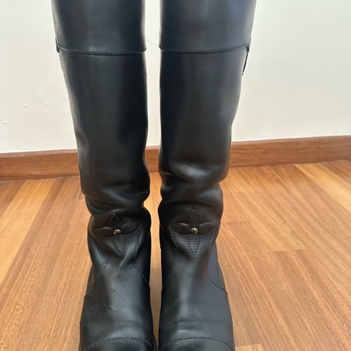 Louis Vuitton Heritage Line riding boots used, size 38.5, black