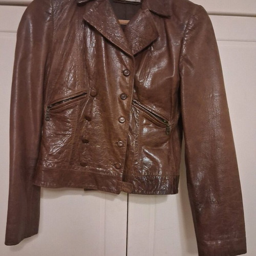 Moda per Due women's leather jacket, like new, brown