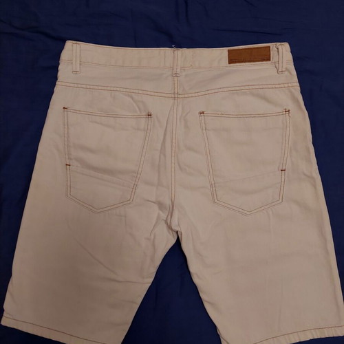 Bershka Off-White Denim Shorts like new, size EUR 44 / US 34