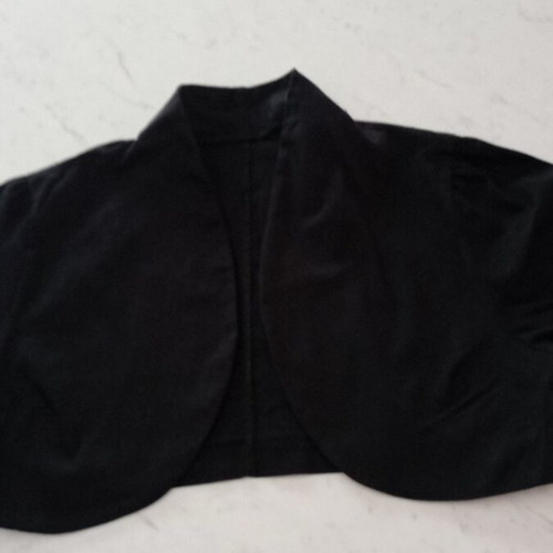 Women's short-sleeve bolero used, black, size S