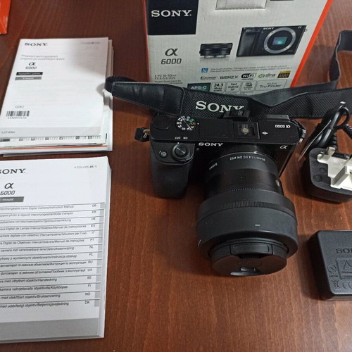 Sony a6000 with Sigma 30mm f/1.4 Contemporary lens like new