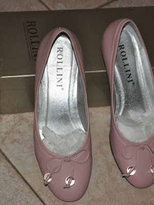 Rollini pink leather ballerinas like new, size 38