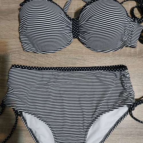 Striped bikini set new, size M/L