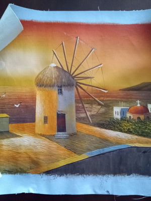 Олио върху платно 48×39 см, като ново