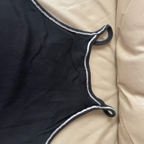 Women's black tank top with sequins, size Medium