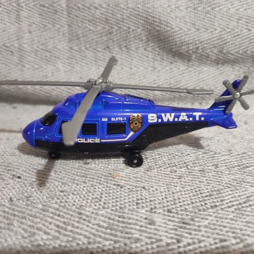 Matchbox rescue helicopter SWAT police 12cm used