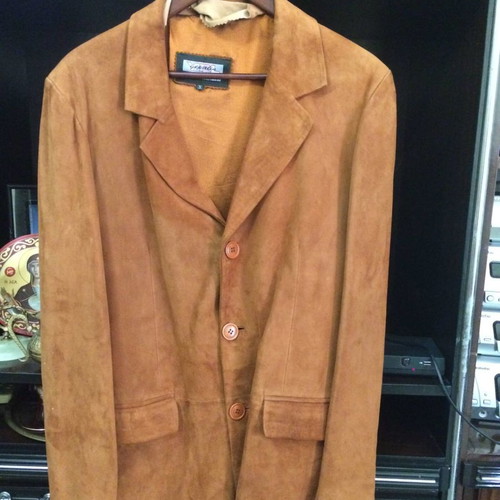 Leather jacket used, brown, size L