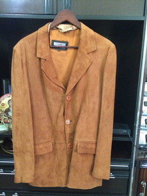 Leather jacket used, brown, size L