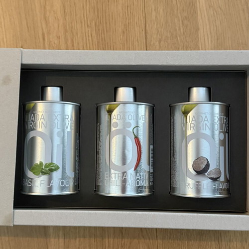 ILIADA Extra Virgin Olive Oil Gift Box with 3 Flavours 250ml