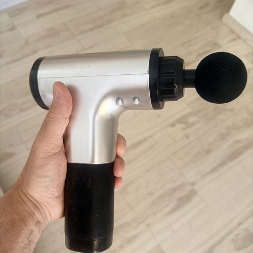 Massage Gun MD-320 full set, silver and black